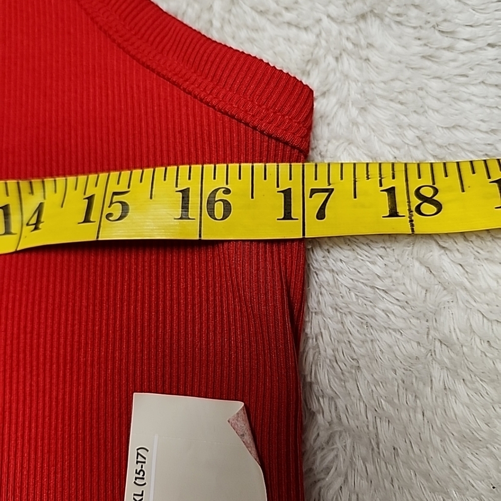 • NWT No Boundaries Women's Sleeveless Ribbed Cami Tank Top Size XL Red - Picture 10 of 12